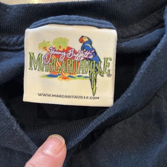 VTG Jimmy Buffet Margaritaville Tshirt Paradise‎ 1985 Key West Navy Blue SZ LG - Picture 4 of 8